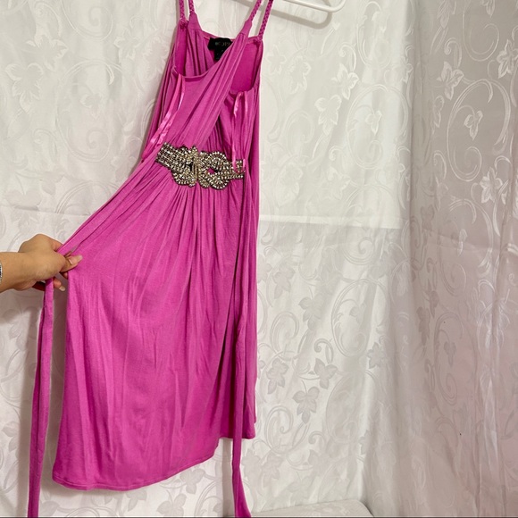 Kopa Women's Pink Cotton Blend Sleeveless Fit & Flare Midi Dress Size Small - Picture 12 of 13